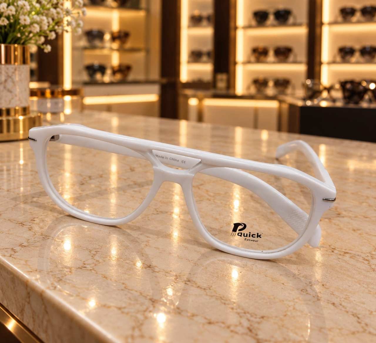 إطار بصري أنيق أبيض - Quick Eyewear — أسود