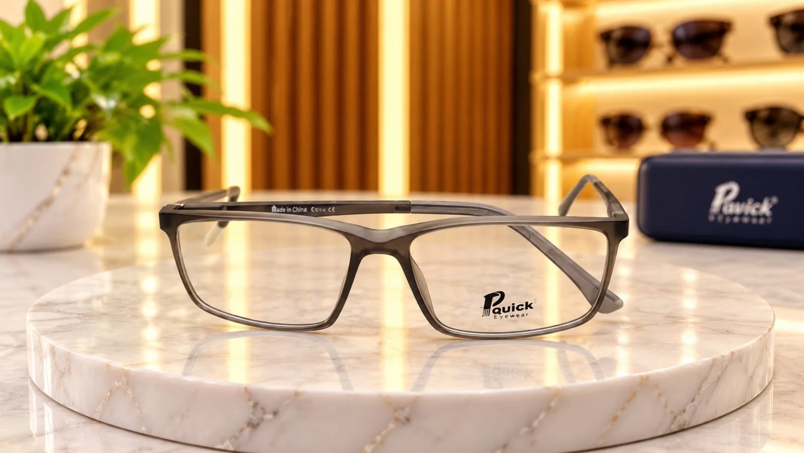  إطار طبي رمادي داكن - بافيك (Pavick)    — أسود