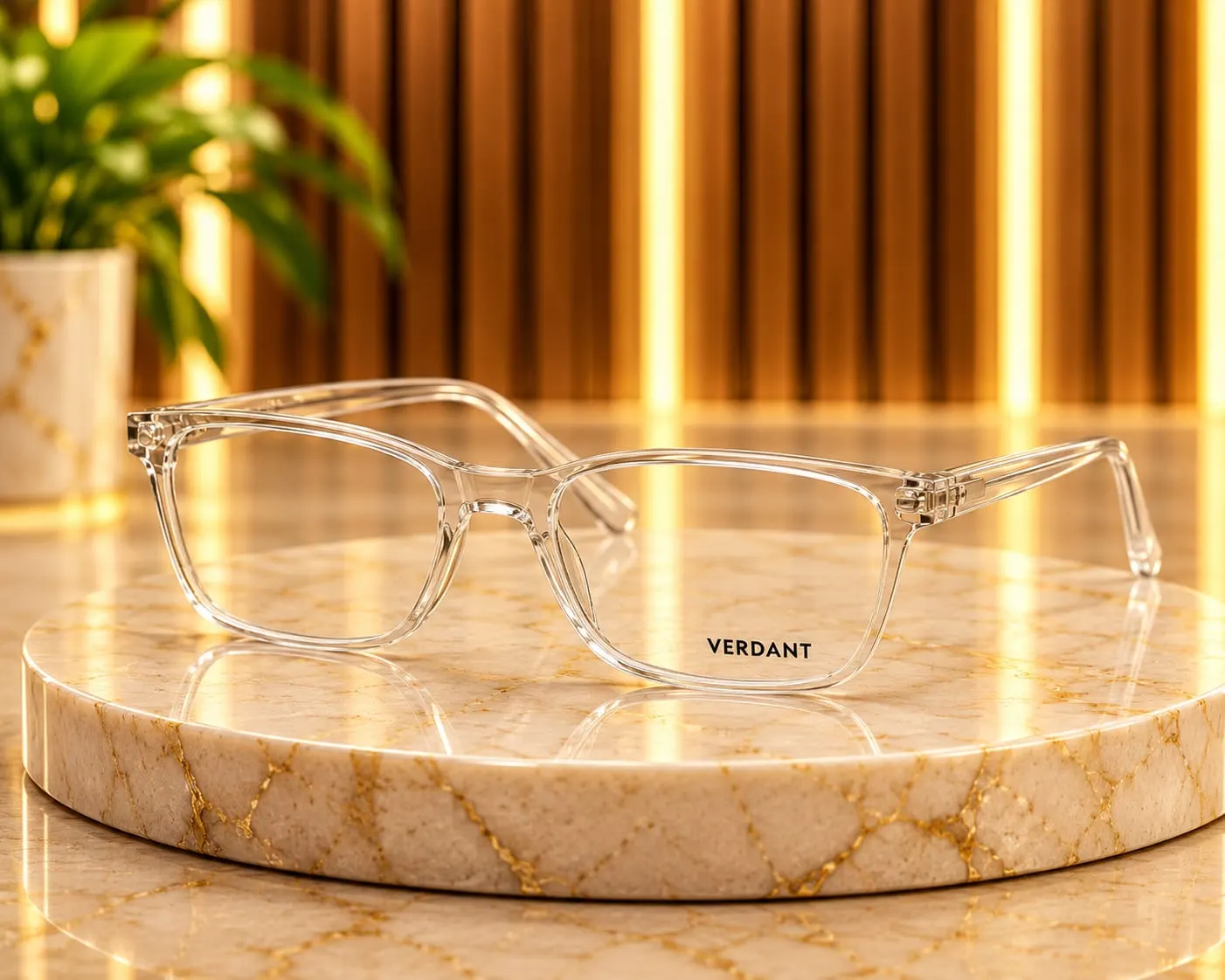 إطار طبي شفاف مستطيل - فيردانت (VERDANT)    — أسود