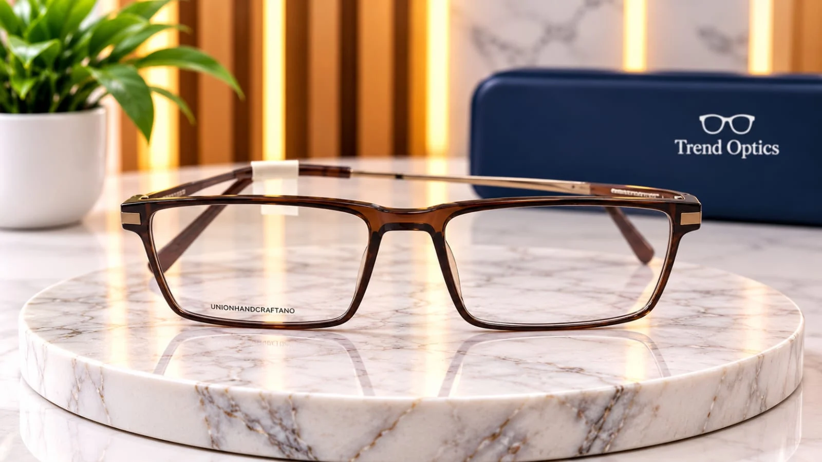 إطار طبي بني مستطيل - UNIONHANDCRAFTANO — أسود