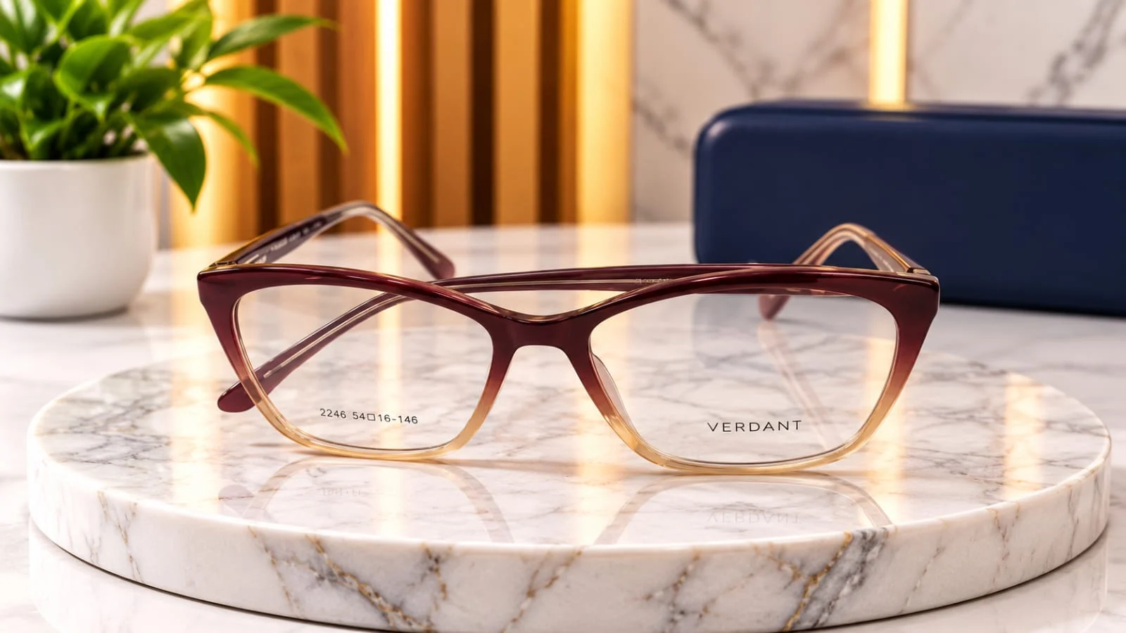 إطار طبي نبيتي متدرج كبّاس (Cat-Eye) - VERDANT (2246) — أسود