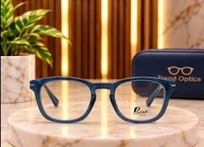 إطار طبي أزرق داكن مستطيل - PWSAR — أسود