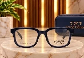 إطار بصرية فاخر كحلي - MOSCOK OPTICAL (5510) — أسود