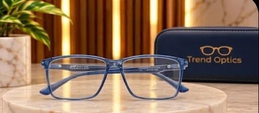 إطار بصرية فاخر أزرق شفاف - (2700) — أسود