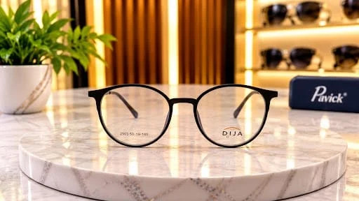 نظارة طبيّة بتصميم كلاسيكي حديث أسود - DIJA (2503) — أسود
