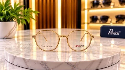 تصميم بصرية أنيق عسلي/بيج شفاف - BKDNBE EYEWEAR (TR1807) — أسود